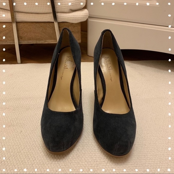 KELSI by Kelsi Dagger Laurie Blue Suede Heels - Picture 3 of 7